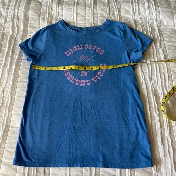 Cat & Jack Girls Graphic T Shirt Blue SZ L 10-12 - Picture 5 of 8